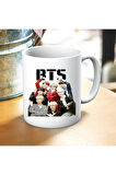 BTS Baskılı Kupa ve Yastık Hediyelik Set Arkadaşa Hediye