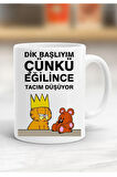 Dik Başlıyım Baskılı Kupa Bardak - Resimli Kupa Bardak - Hediyelik Bardak - Bardak Baskı