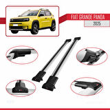 Fiat Grande Panda 2025-2025 Arası ile Uyumlu FLY Model Ara Atkı Tavan Barı Gri 2 Adet