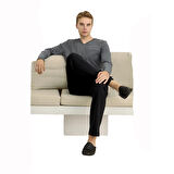 Elitepoint 1616 Erkek V-Yaka Kışlık Pijama Takım