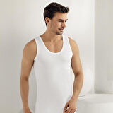 Şahinler E002 6'lı Paket Erkek %100 Pamuk Beyaz Atlet L