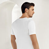 Şahinler E001 6'lı Paket Erkek %100 Pamuk Beyaz Bisiklet Fanila M