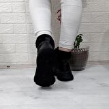 M.P 1408 Siyah Kaymaz Taban 18cm Kısa Bayan Bot