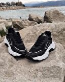 Dunlop 2323 Siyah-Beyaz Renk Fuspetli Kalın Taban Spor Ayakkabı