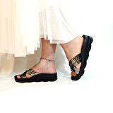 Pierre Cardin 7485 Platin Rugan Kadın Terlik