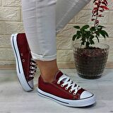 Fiyra 554 Bordo Kısa Unisex Sneaker Keten Spor Ayakkabı