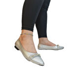 Fiyra 4006 Gümüş Örgü Taşlı Şık Düğünlük Günlük Kadın Babet