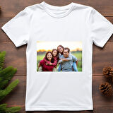 Kişiye Özel Fotoğraf Baskılı Tişört - Kendi Fotoğrafınla Beyaz Unisex Tişört