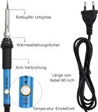 TechTic Sıcaklık Ayarlanabilir Seramik Rezistörlü 60w Havya Lehim Makinesi Full Set Digital LCD Ekran