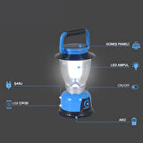 Güneş Enerjili Şarj Edilebilir Akülü Ve Pilli Led Ampullü Gece-Bahçe-Kamp Lambası