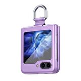 Samsung Z Flip 5 Yüzüklü Standlı Mat Kılıf 
