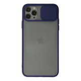 Apple İphone 11 Pro Kılıf Palm Buzlu Kamera Sürgülü Silikon - Lacivert