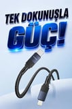 Telefon Aksesuarları Günlük Ofis Şarj Kablosu Type-C to Lightning Data Kablo U18 Siyah