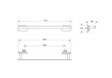 VitrA Base 600 A4413136 Uzun Havluluk, Mat Siyah