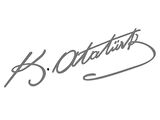 Atatürk İmzası Gümüş Sticker 30 x 9 cm