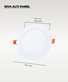 9W Sıva Altı Yuvarlak Slim Led Panel 3200K Sarı Işık - 2 Adet