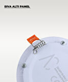 9W Sıva Altı Yuvarlak Slim Led Panel 3200K Sarı Işık - 2 Adet