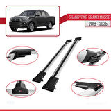 Ssangyong Grand Musso 2018 ve Sonrası ile Uyumlu FLY Model Ara Atkı Tavan Barı Gri 2 Adet