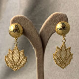 Uretti - Öznur 9542 - El Yapımı Miyuki Boncuk Zarif Tasarım Küpe