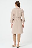 Dress Cabinet Kadın Kuşaklı Kolları Katlama Detay Kaban