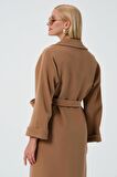 Dress Cabinet Kadın Kuşaklı Kolları Katlama Detay Kaban