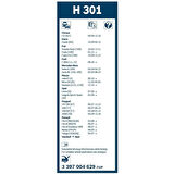 Renault Clio 2 Bosch Arka Silecek 30cm 1998-2005 Rear H301