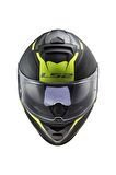 LS2 STORM NERVE MAT SİYAH NEON SARI MOTOSİKLET KASK