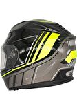 MTS M 966 SİYAH NEON YEŞİL ÇENE AÇILIR MOTOSİKLET KASK