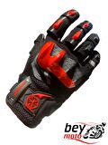 SCOYCO MC117 KORUMALI KADIN MOTOSİKLET ELDİVENİ KIRMIZI SİYAH
