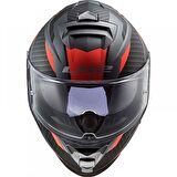 LS2 STORM RACER MAT TITANIUM-TURUNCU KAPALI KASK