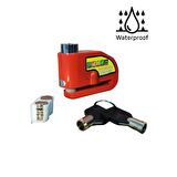 MTS ALARMLI MOTOSİKLET DİSK KİLİDİ KIRMIZI