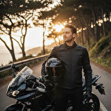 LS2 RAPID 2 R PARLAK SİYAH MOTOSİKLET KASKI SİYAH VE ŞEFFAF VİZÖR + SPOİLER