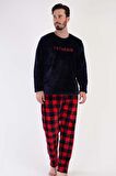 Erkek Uzun Kol Welsoft Lacivert Pijama Takım C3T0N4O084