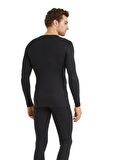 V Yaka Uzun Kol Siyah Unisex Thermal İçlik C7T5N2O1