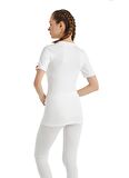 V Yaka Kısa Kol Unisex Beyaz Termal İçlik C3T6N2O1