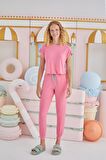 Kadın Kısa Kol Pembe Pijama Takım C7T1N851