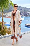 Kadın Uzun Kol Camel Kimono C7T8N8O42