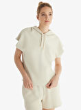 Kadın Premium Kısa Kol Şortlu Bej Ev Giyim 60554-55