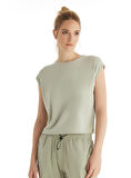 Kadın Modal Kısa Kol Yeşil T-Shirt Pantolon Takım 60561-63