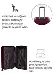 Büyük Boy %100 Polikarbon Valiz Bordo 1811