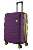 Büyük Boy Valiz 4x2 Teker Mor 1164 (Plaj Çantası Hediye)