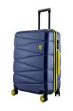 Orta Boy Valiz 4x2 Teker Lacivert 1164