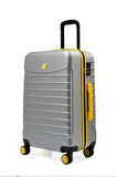 Orta Boy Valiz 4x2 Teker Gri 1168