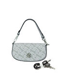 . Kadın Çapraz Askıl Çanta Beyaz - Gri Us24115