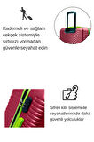 Büyük Boy Valiz 4x2 Teker Bordo 1169