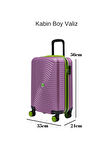 Kabin Boy Valiz 4x2 Teker Rose 1169