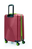 Orta Boy Valiz 4x2 Teker Bordo 1169
