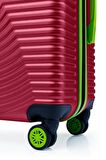 Orta Boy Valiz 4x2 Teker Bordo 1169