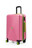 Orta Boy Valiz 4x2 Teker Pembe 1169