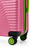 Orta Boy Valiz 4x2 Teker Pembe 1169